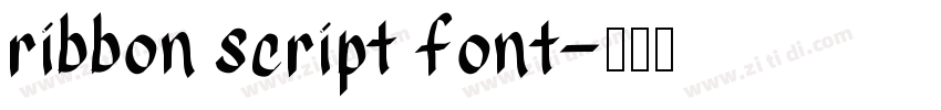 ribbon script font字体转换